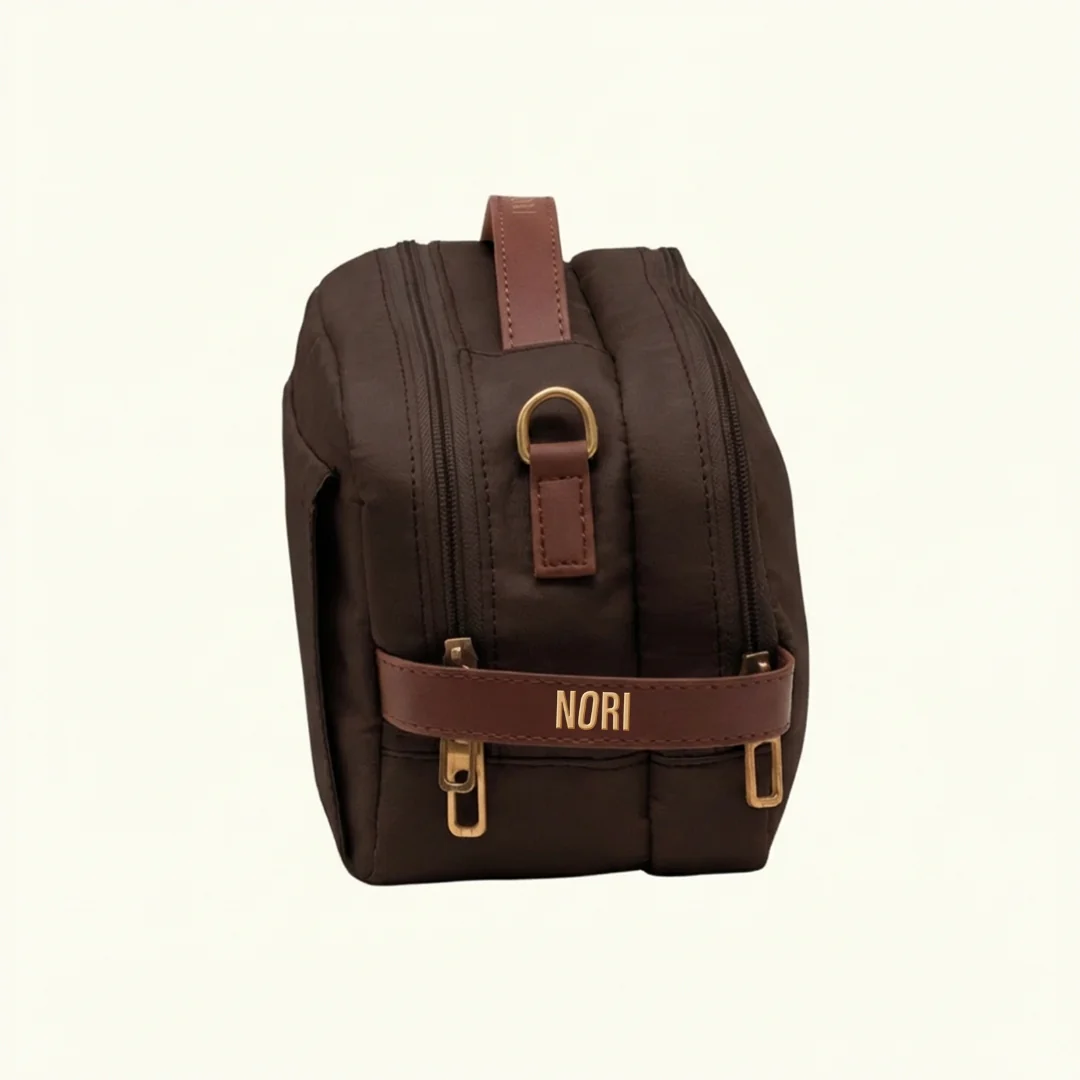 Glowkit - Makeup + Toiletry Bag : Old Money Brown - Image 4