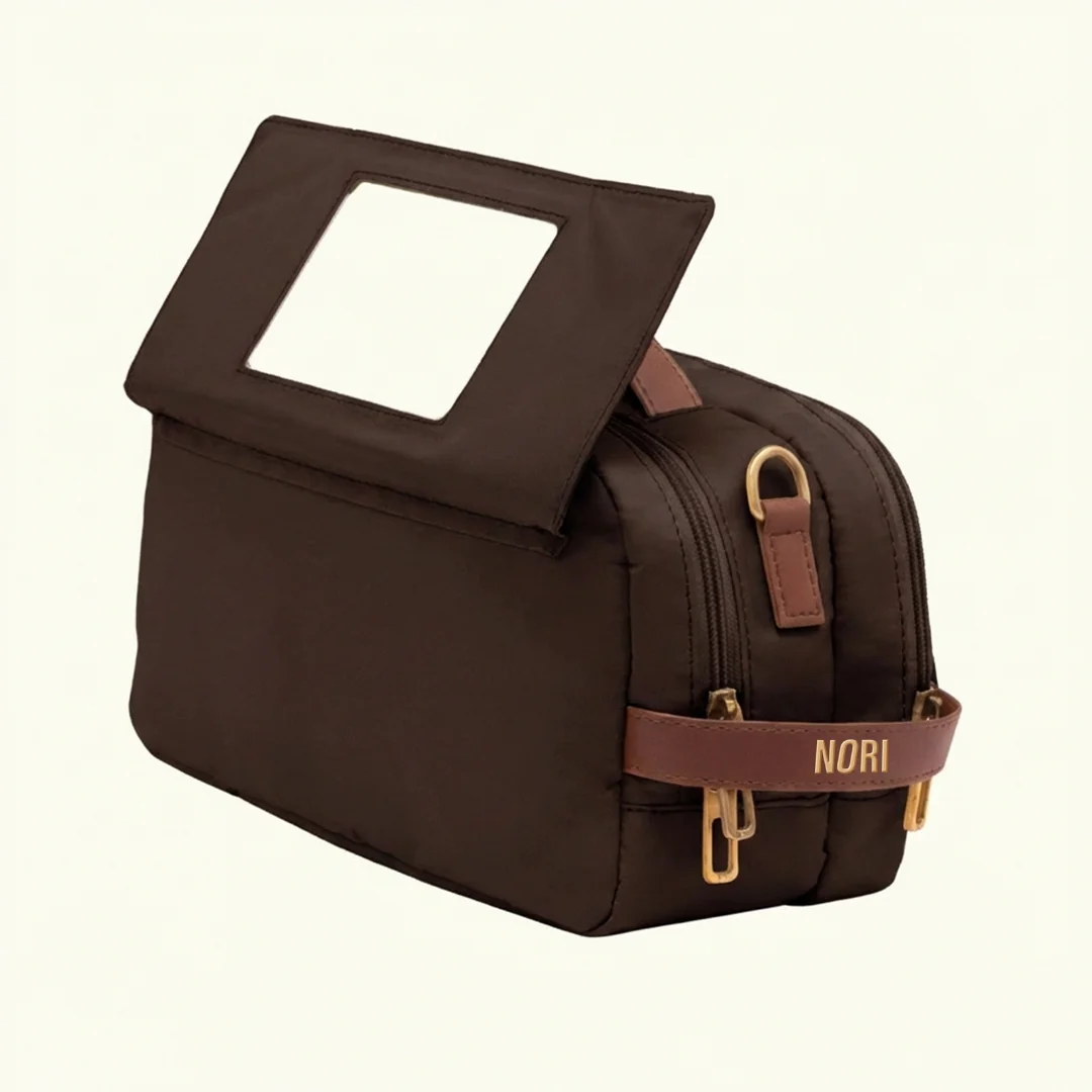 Glowkit - Makeup + Toiletry Bag : Old Money Brown - Image 5